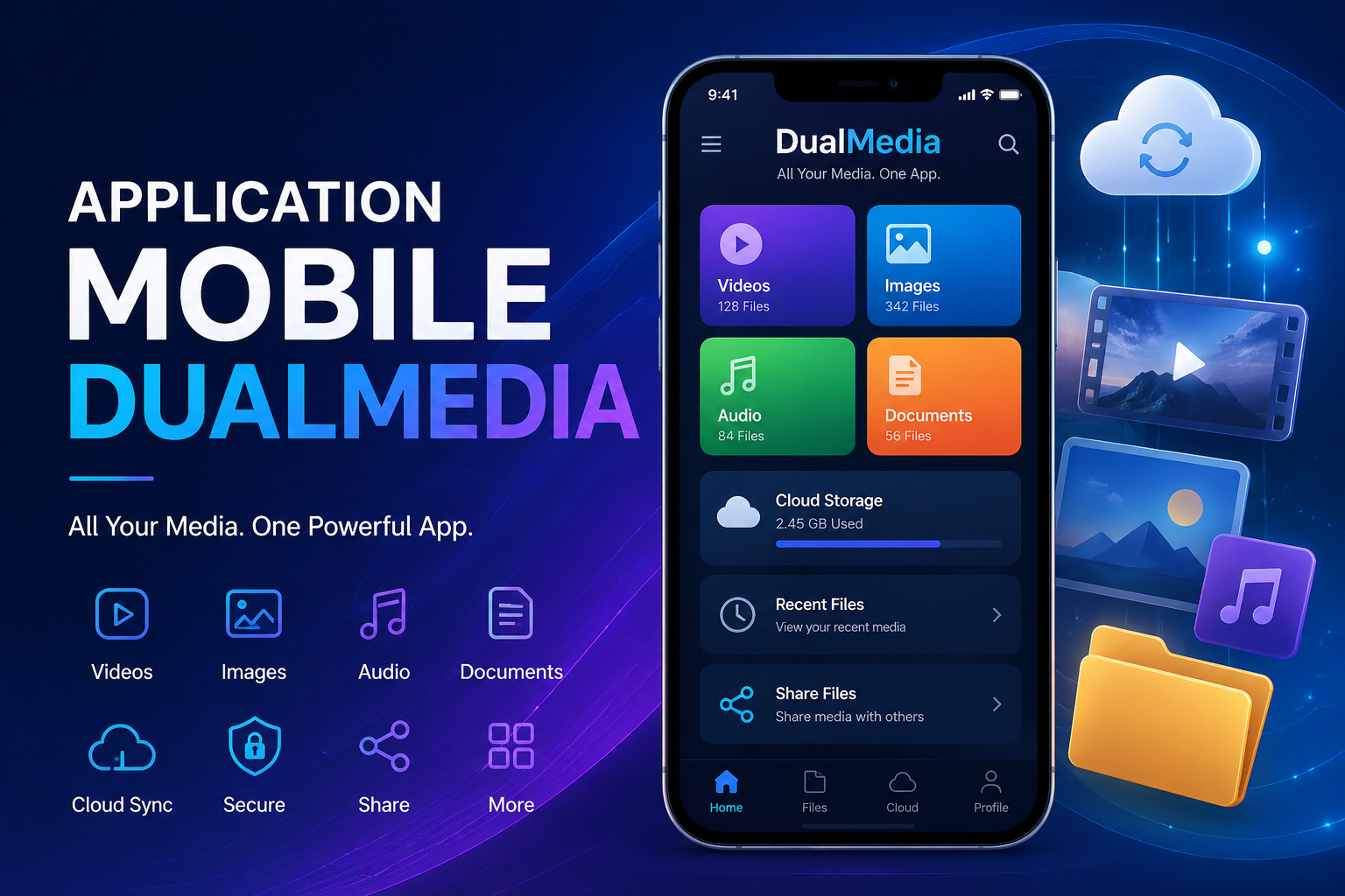 application mobile dualmedia